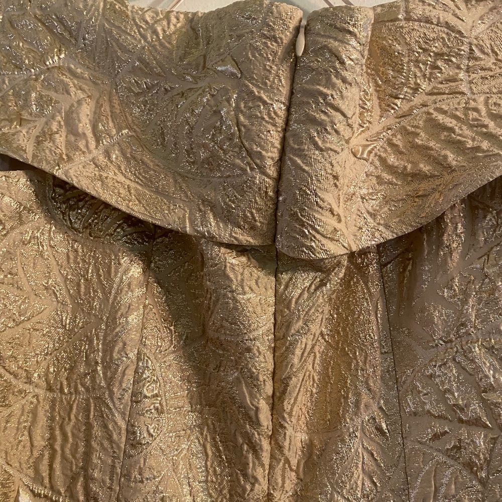 Teri Jon Strapless Gold Dress - Picture 4 of 6